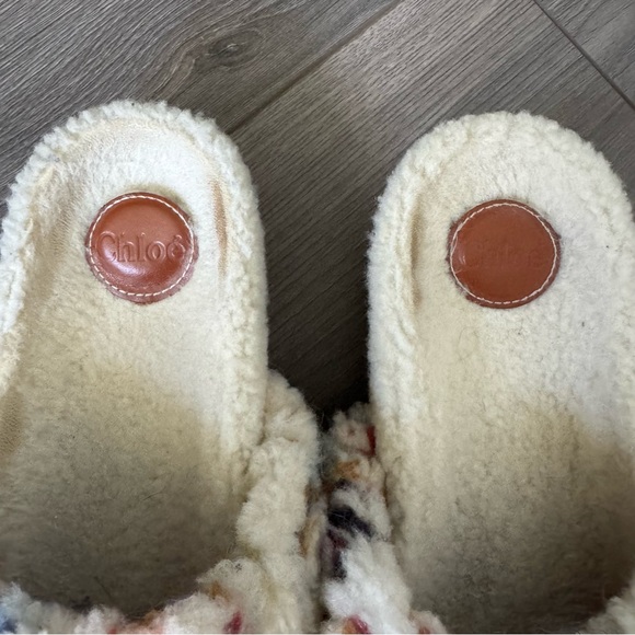 Retail $795! Chloe Shearling Slides Luxury + Comfort! 40 10 - Picture 3 of 7